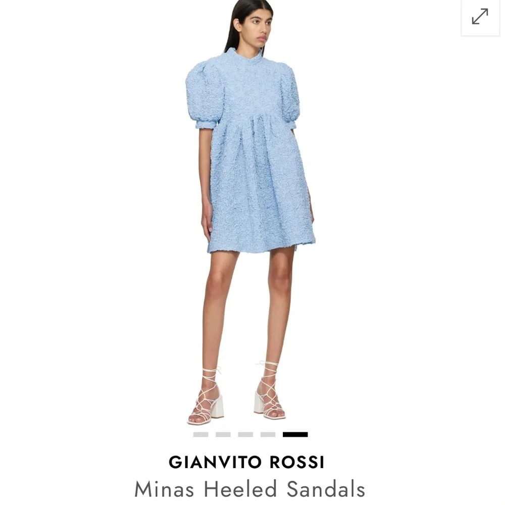 Gianvito Rossi Gold Minas Block Sandal, 7.5 - Picture 5 of 17